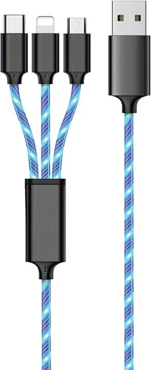 Produktbild 2GO 797315 USB Kabel USB B USB C/Micro-USB B/Lightning (1.50 m)