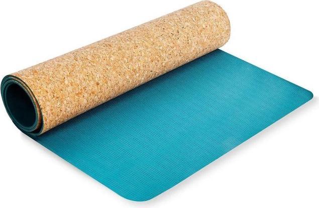 Produktbild Spokey SAVASANA Yogamatte, Rutschfestes Material, 180 x 60 x 0,4 cm, Grün, Kork/TPE (4 mm)
