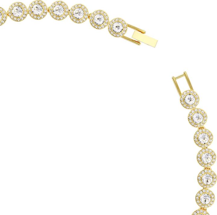 Produktbild Swarovski Una Angelic Tennis Halskette Rundschliff Weiss Gold (Swarovski Metall)