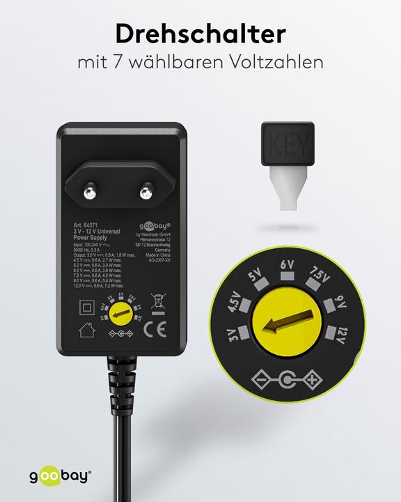 Produktbild Goobay Universal-Netzteil