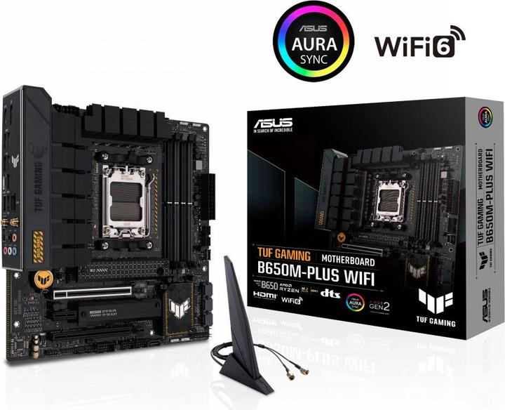 Produktbild ASUS TUF GAMING B650M-PLUS WIFI (AM5, AMD B650M, mATX)