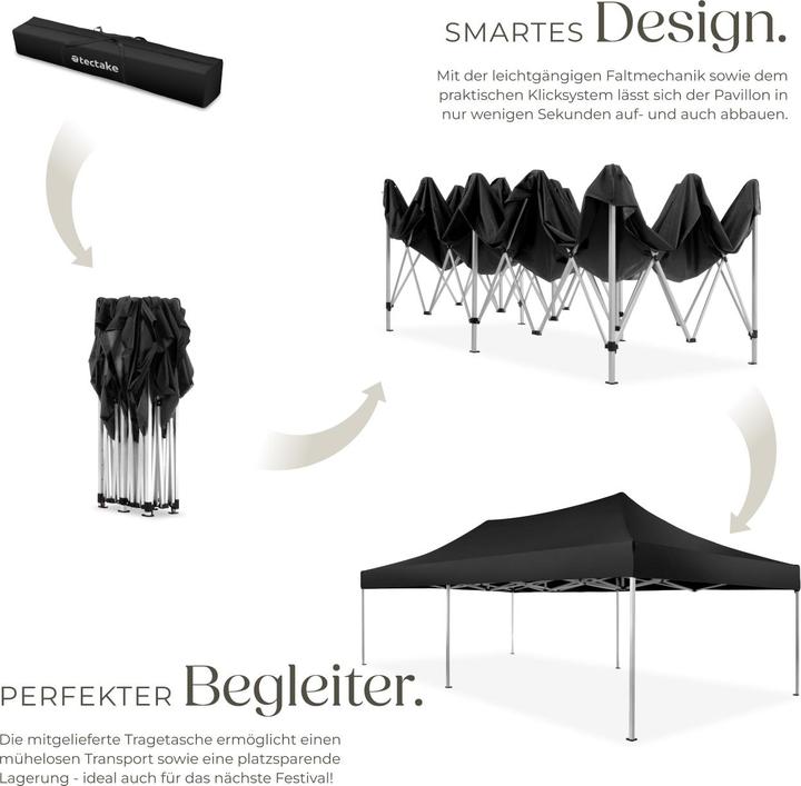Immagine prodotto tectake Gazebo da giardino (600 cm, 300 cm)