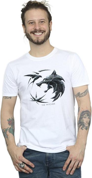 Immagine prodotto Netflix The Witcher Wolf Logo Maglietta Uomo (4XL)