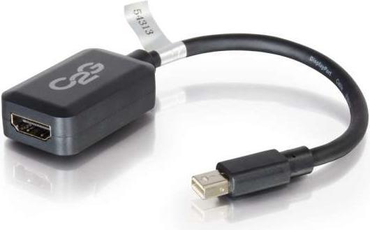 Actual product image C2G 54313 Video Cable Adapter 0.2 m Mini DisplayPort HDMI Black (HDMI, Mini DP, 20 cm)