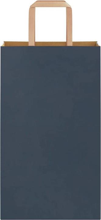 Produktbild VidaXL Kraftpapiertüten 250 Stk. mit Henkel Blau 21x11x36 cm Papiertüte (Geschenktüte, 250 x)