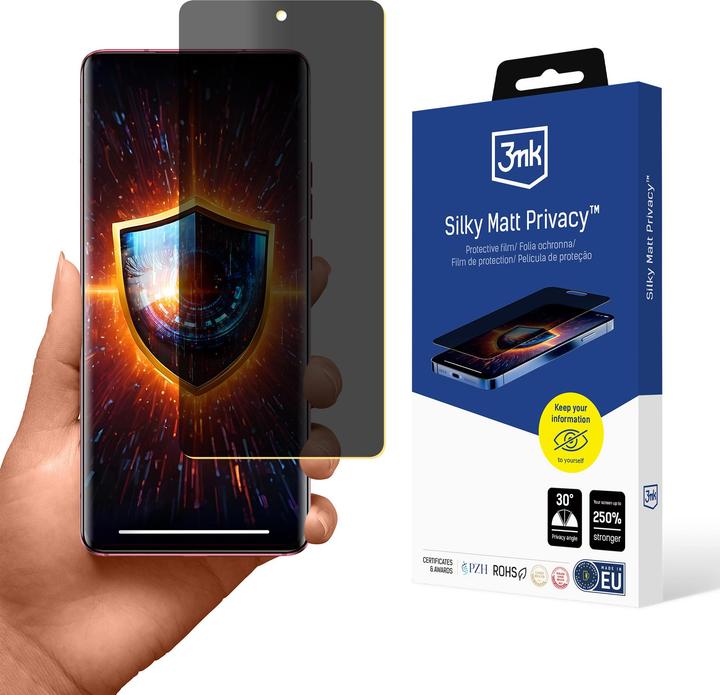 Produktbild 3MK Silky Matt Privacyâ¢ Privacy Screen Protector for Motorola Edge 40 (1 Stück, Motorola Edge 40)