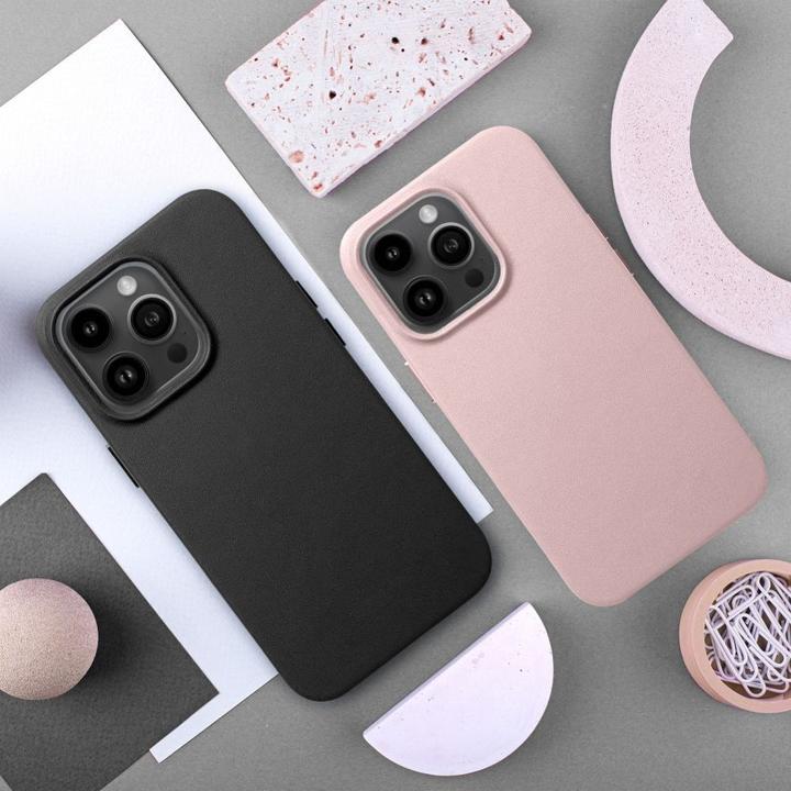 Produktbild OEM Back panel cover LEATHER MAG COVER case for IPHONE 12 black (Apple iPhone 12)