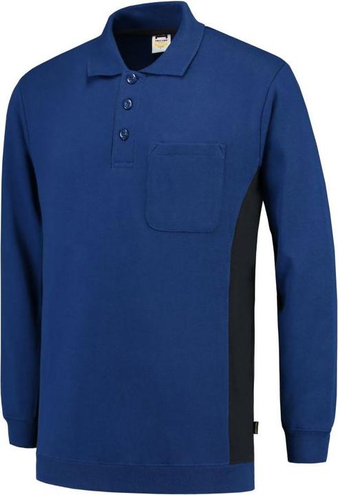 Tricorp Sweatshirt Polokragen Bicolor Brusttasche RoyalblueNavy Gr. XXL (XXL)