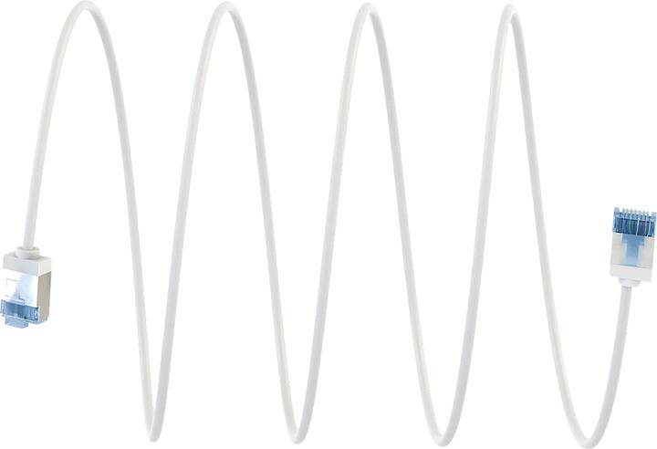 Produktbild Goobay Ultraflexibles CAT 6A Patchkabel, slim, U/FTP, weiss (U/FTP, CAT6a, 2 m)