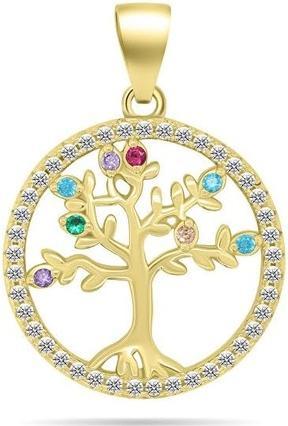Brilio Silver - Sparkling gold-plated pendant Tree of Life PT114Y
