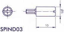 Actual product image Velleman Spindle 5mm (Black)