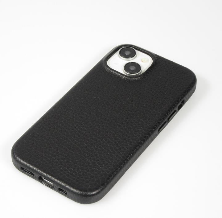 Image du produit PhoneLook Coque Cuir de veau luxe grainé intégral avec boutons métalliques et MagSafe (Apple iPhone 15)