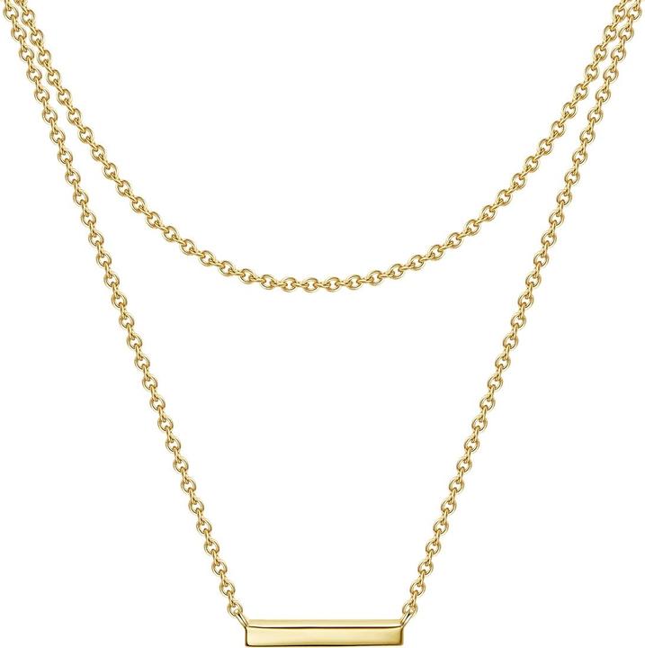 Glanzstücke München Damen Sterling Silber gelbgold 42,0/36,0 cm Basiskette + 5,0 cm Verläng - 29880 (Sterling Silber)