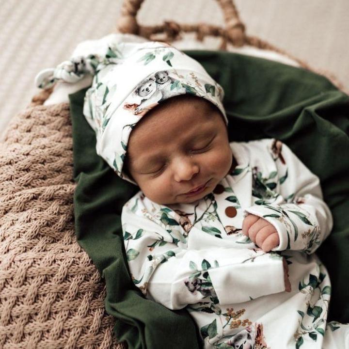 Snuggle Hunny Newborn Beanie Eukalyptus