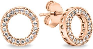 Produktbild Brilio Silver - Timeless bronze earrings with zircons EA607R