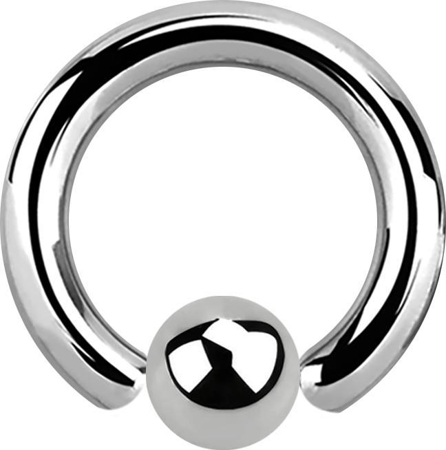 Star Piercing Ball Closure Ring silber (ohne Messing, Titan G23)