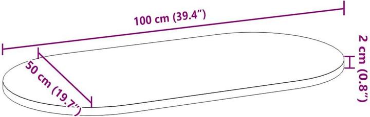 Immagine prodotto VidaXL Lyndsey (100 x 50 x 2 cm)