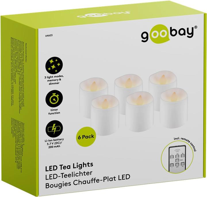 Productafbeelding Goobay Set van 6 LED waxinelichtjes (6 x)