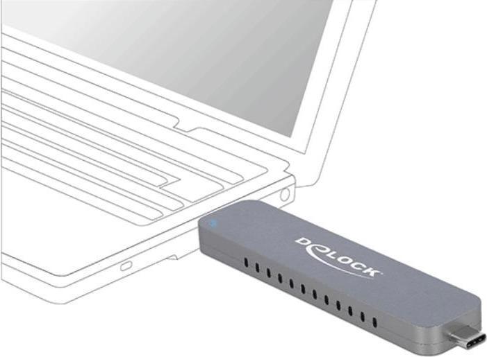Actual product image Delock External enclosure USB-A/C - NVME M.2 SSD (M.2)