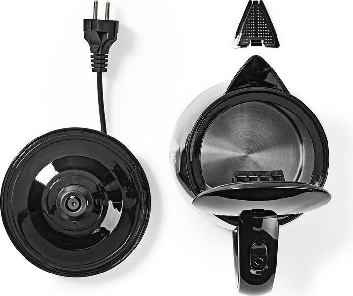 Produktbild Nedis Wasserkocher 1.7 l Plastik Um 360 Grad drehbar Verdecktes Heizelement Strix® Controller Boil-D (1.70 l, EU-Stecker)