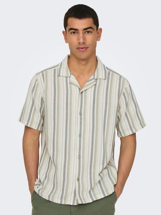 Produktbild Only & Sons Onstrev Life Reg Stripe Ss Shirt Noos (L)