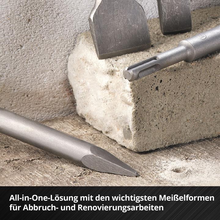Image du produit Einhell Jeu de burins SDS-Plus 247205, 250 mm, 4 pièces