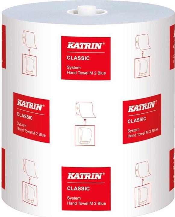 Produktbild Katrin 6 Handtuchrollen System 2-lagig blau, 580 Blätter (6 x)