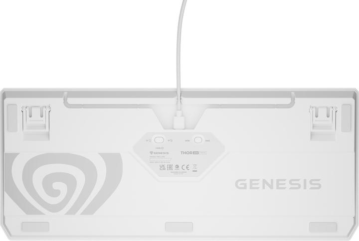 Actual product image Genesis herní klávesnice THOR 230/TKL/RGB/Outemu Red/Bezdrátová USB + Bluetooth/US layout/Bílá (US, Cable, Wireless)