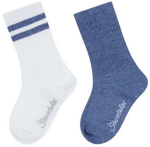 Actual product image Sterntaler Socken Active Uni lang 2er Set Jeansblau Melange Gr. 17-18 (17 - 18)