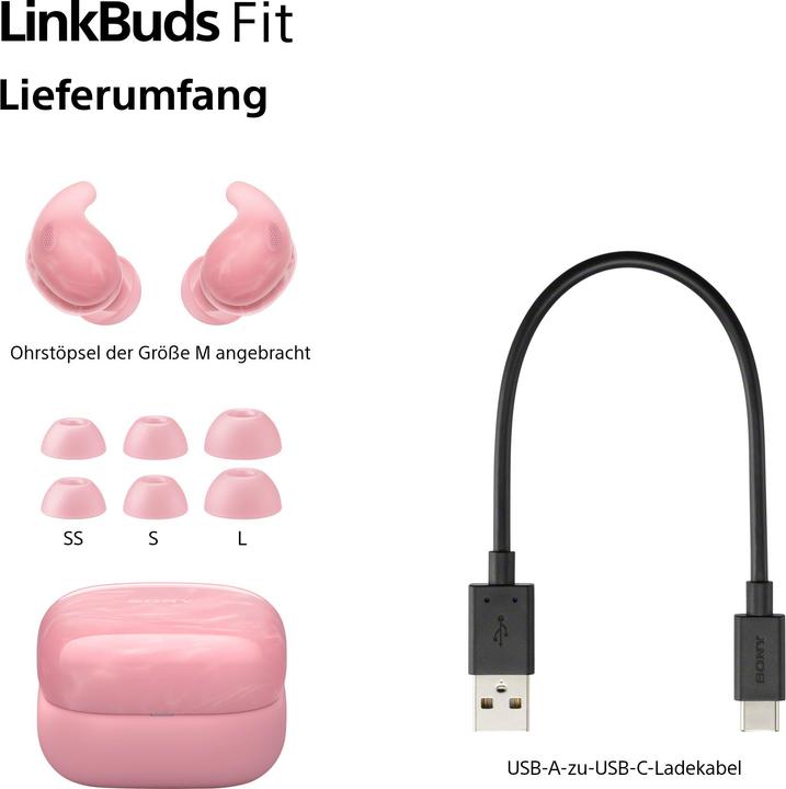 Produktbild Sony LinkBuds Fit (NC, 5.50 h, Kabellos)