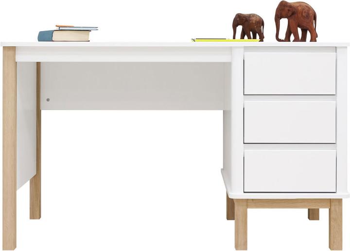 Actual product image Bopita Desk Mika White / Oak (78 x 130 x 60 cm)