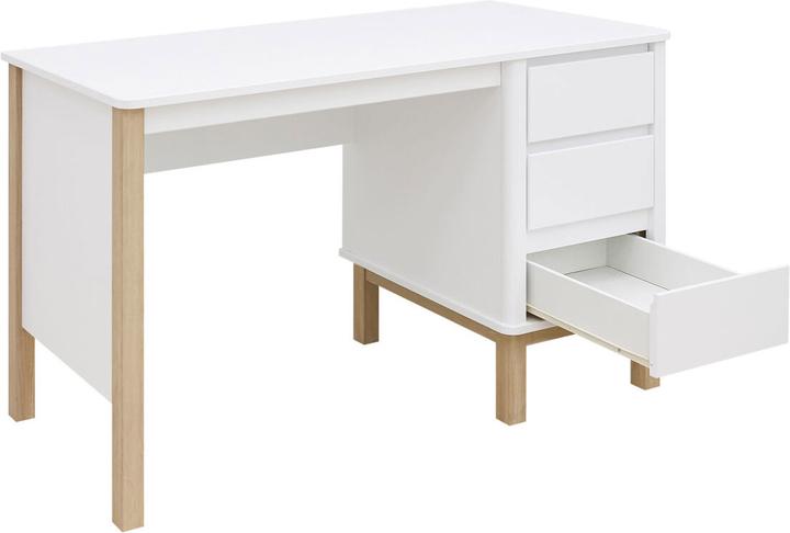 Actual product image Bopita Desk Mika White / Oak (78 x 130 x 60 cm)