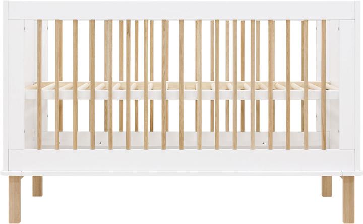Produktbild Bopita Gitterbett 70x140 umbaubar Mika Weiss/Eiche (70 x 140 cm)