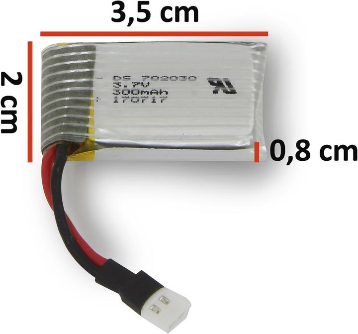 Immagine prodotto Jamara Batteria AX8 Lipo 3,7V 300mAh 1,11Wh (3.70 V, 300 mAh)