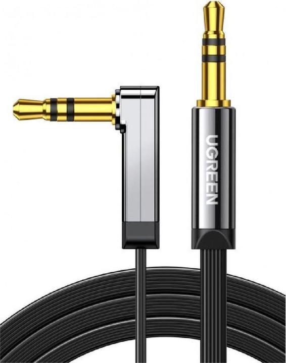 Produktbild Ugreen Cable Audio 3.5mm M/M Angled Flat 1.5m AV119 10598 (1.50 m, 3.5mm Klinke (AUX))