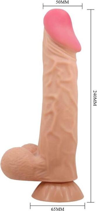 Produktbild Pretty Love Sliding Skin Series Realistischer Dildo Mit Sliding Skin Saunapf Fleisch 24 cm