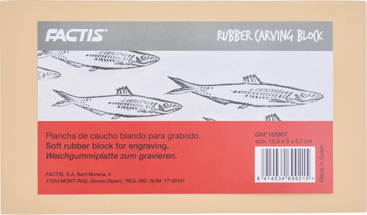 Produktbild Marabu Softdruckplatte "Factis Rubber Carving Block" 155 mm (Beige)