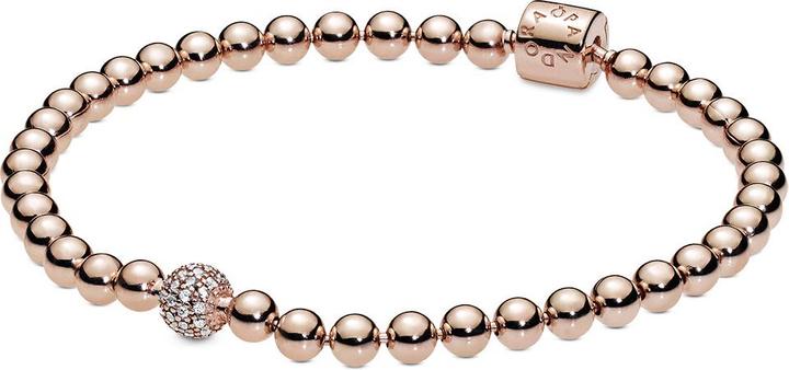 Pandora Rose Beaded Armband (21 cm, Metall, rosevergoldet)