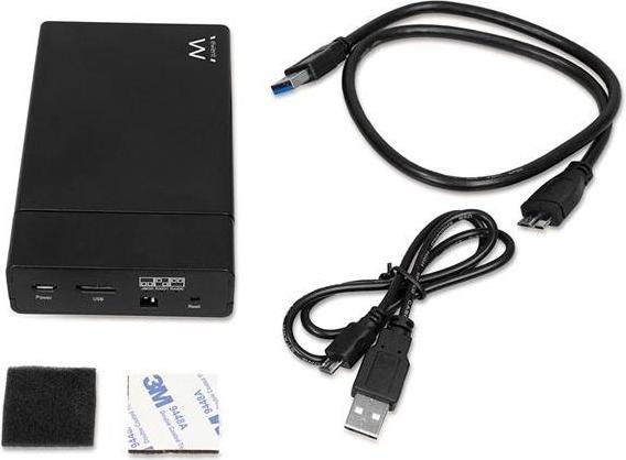 Actual product image Ewent 2.5" RAID SATA USB 3.0 Dual HDD SSD Enclosure, USB 3.2 Gen1 (2.5")