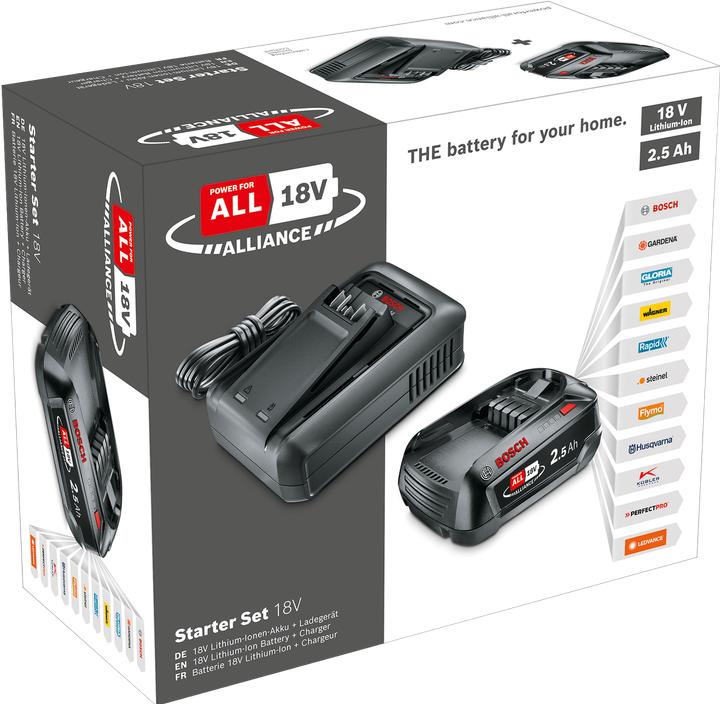 Actual product image Bosch Home & Garden Starter set 18V (2.5 Ah+AL 1830 CV) (18 V)
