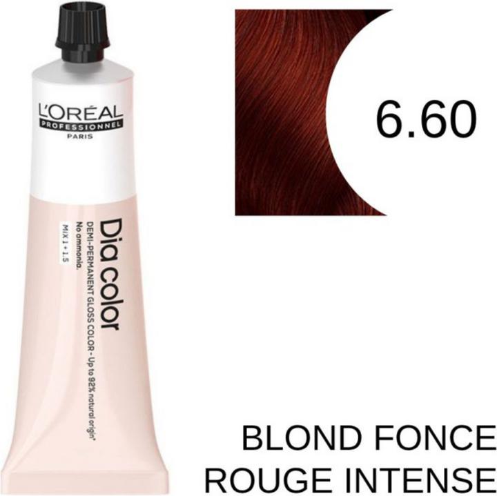 Produktbild L'Oréal Paris Loreal DIA Color 6,60 Dunkelblond Intesives Rot 60 ml (6.60 Dunkelblond Intensivrot)