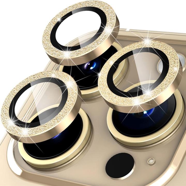 Actual product image Ueli Express Camera armoured glass lens protector glitter (1 Piece, Apple iPhone 16 Pro, Apple iPhone 16 Pro Max)