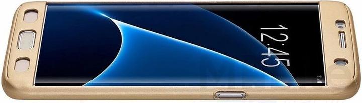 Produktbild Hermex Samsung Galaxy S7 Komplett Schutz Case + Panzerglas Full Protection Cover Hülle GOLD