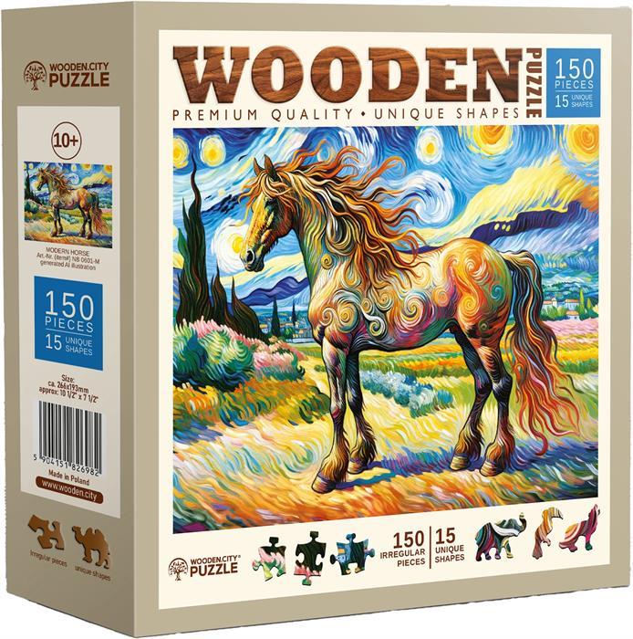 WoodenCity Puzzle Holz M Modern Horse (150 Teile)
