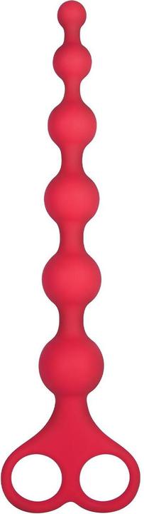 Produktbild NMC 8 inch ribbed silicone anal beads red