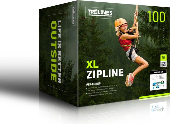 Image du produit Trelines Tyrolienne avec frein (30 m + montage rapide)