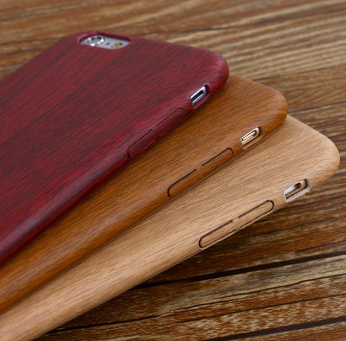 Produktbild Hermex Apple iPhone 8 Holz Hülle Wood Case Look - Mahagonibraun