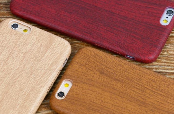 Produktbild Hermex Apple iPhone 8 Holz Hülle Wood Case Look - Mahagonibraun