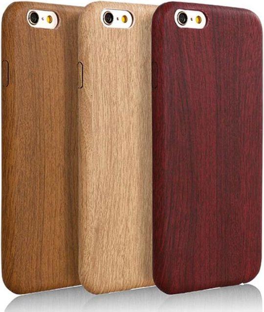 Produktbild Hermex Apple iPhone 8 Holz Hülle Wood Case Look - Mahagonibraun