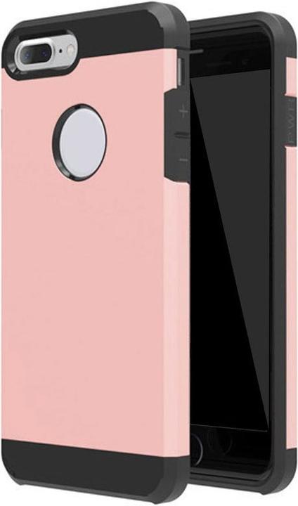 Produktbild Hermex Apple iPhone 7 Plus Hybrid & weiche Silikon Handyhülle Pink Rosa